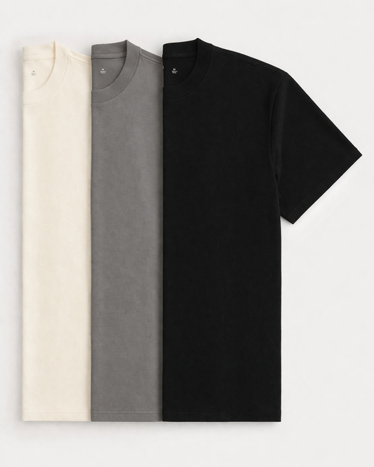 Three Pack De Camisetas Con Gris